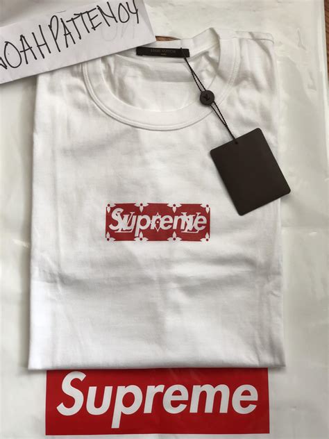 supreme louis vuitton box logo tee retail price